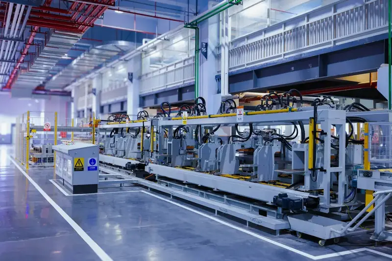 Ligne de production industrielle moderne